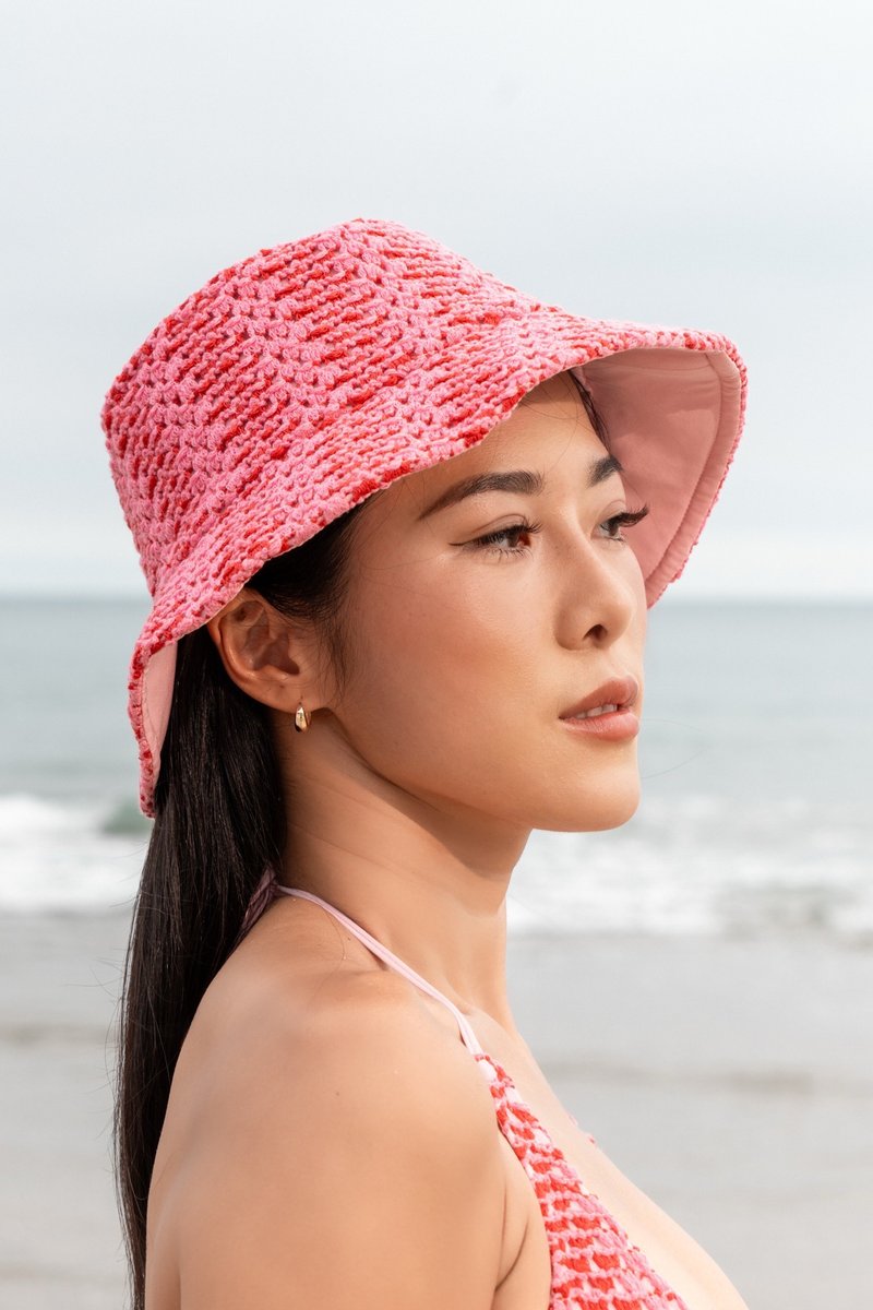 Sunbucket 针织渔夫帽 / Blush - 帽子 - 聚酯纤维 粉红色