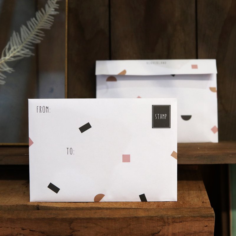 几何方块-信封6入 - 信封/信纸 - 纸 蓝色