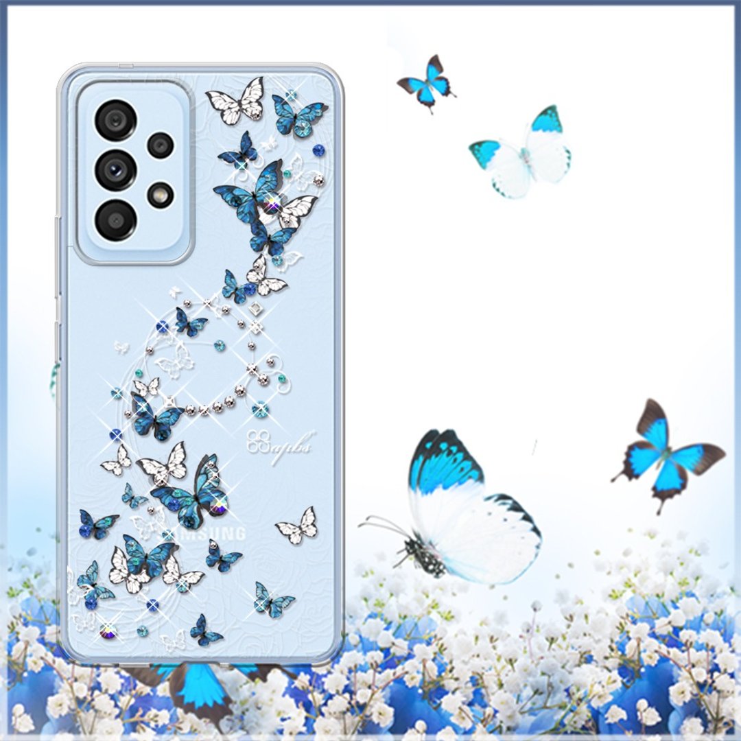 Samsung Galaxy A53 5G 轻薄军规防摔彩钻手机壳-蓝色圆舞曲 - 手机壳/手机套 - 其他材质 多色
