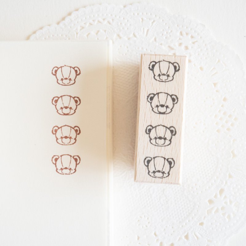 印章 - 泰迪熊项目符号 - 印章/印台 - 橡胶 咖啡色