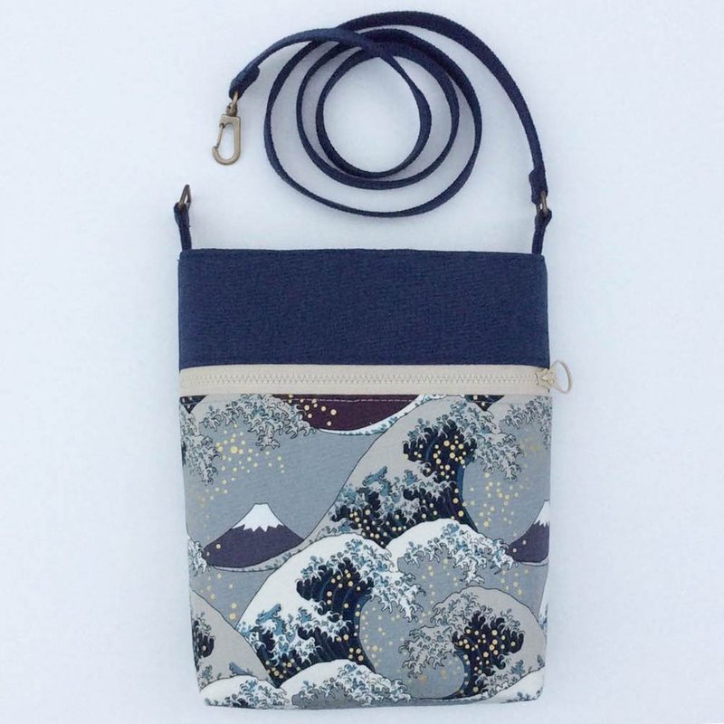 侧背包-灰色海浪 - 侧背包/斜挎包 - 棉．麻 灰色