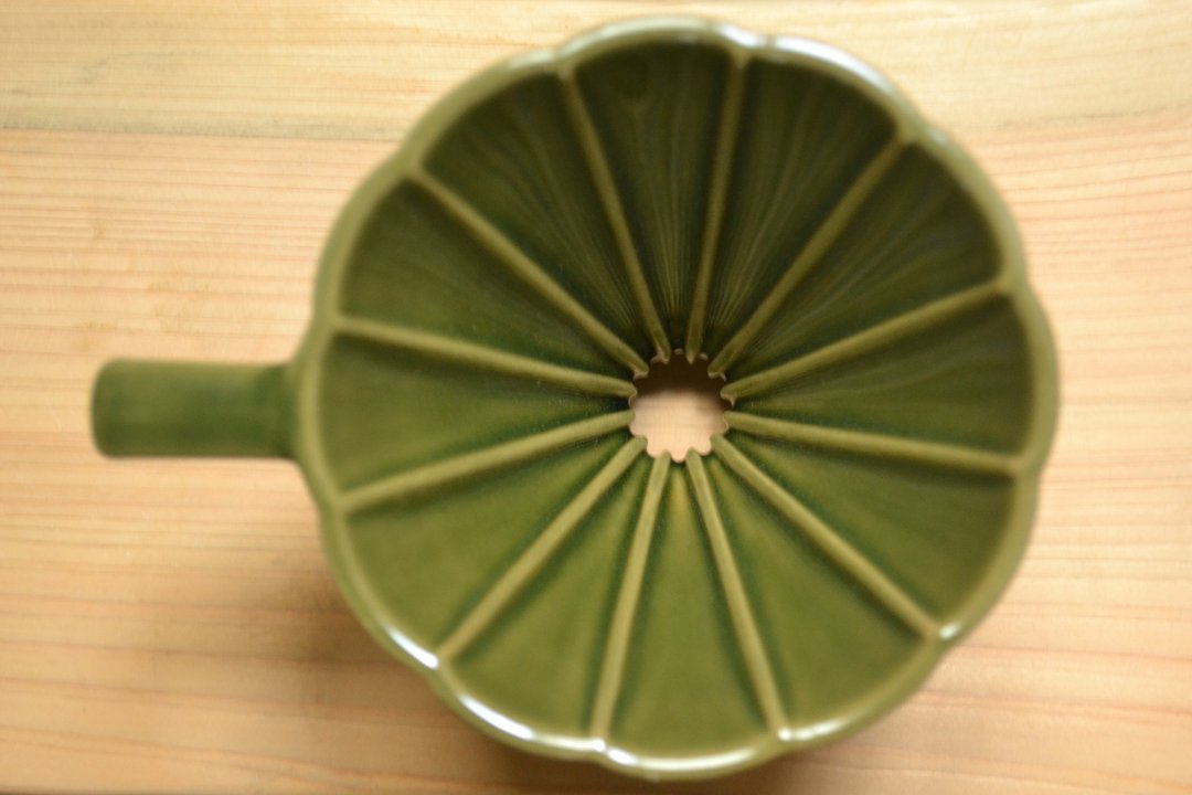 夏树绿菊型长肋滤杯 01 款 手作陶瓷滤杯 锥形咖啡滤器 稳定萃取 - 咖啡壶/周边 - 陶 绿色