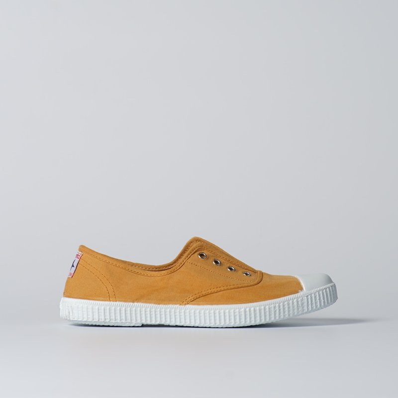 西班牙国民帆布鞋 CIENTA 大人尺寸 亚麻黄 香香鞋 70997 53 - 女款休闲鞋 - 棉．麻 橘色