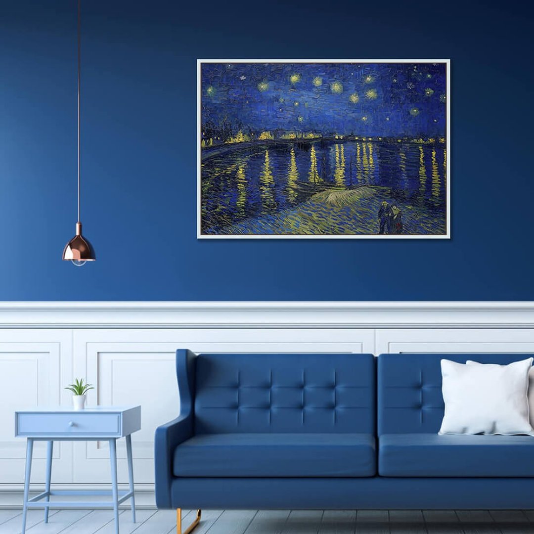 罗纳河上的星夜_挂画_名画系列_台湾制造 两个工作天快速出货 - 海报/装饰画/版画 - 棉 蓝色