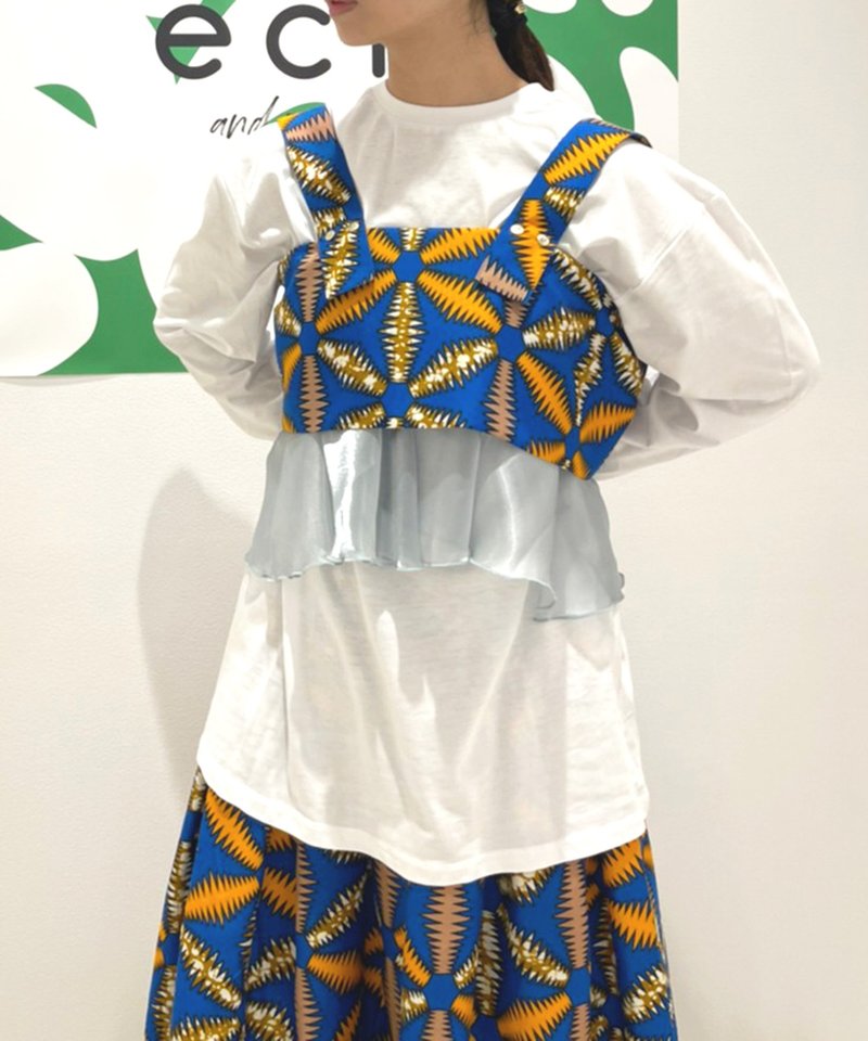 多穿法抹胸 (WIND MILL SMILE) - 女装背心 - 聚酯纤维 蓝色