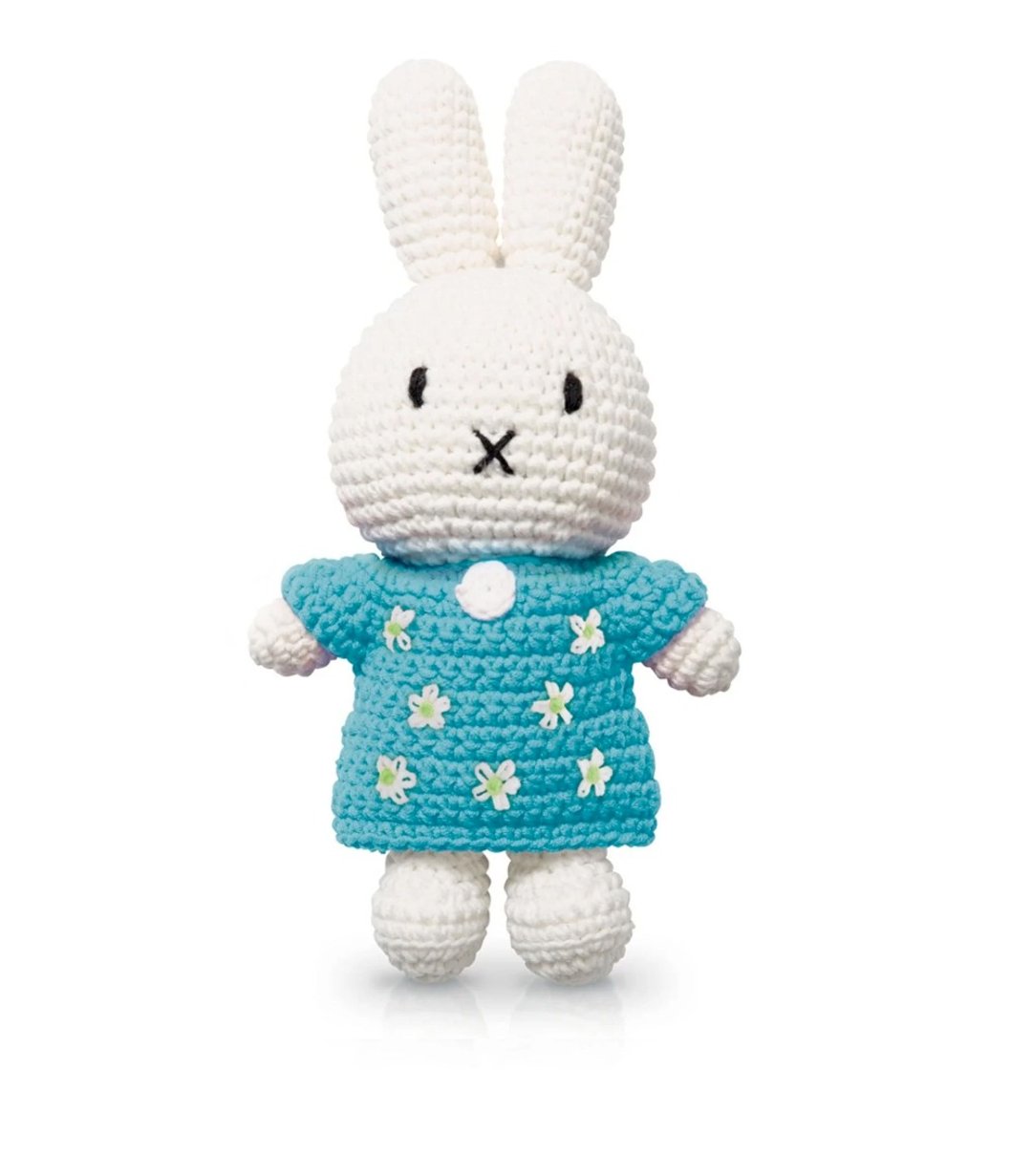 手工制 Miffy 米飞兔【粉蓝花裙】 - 玩具/玩偶 - 棉 多色