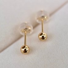 日本直送 日本制 3mm 纯18k金耳环 黄金耳针 养耳耳钉 圆形耳钉