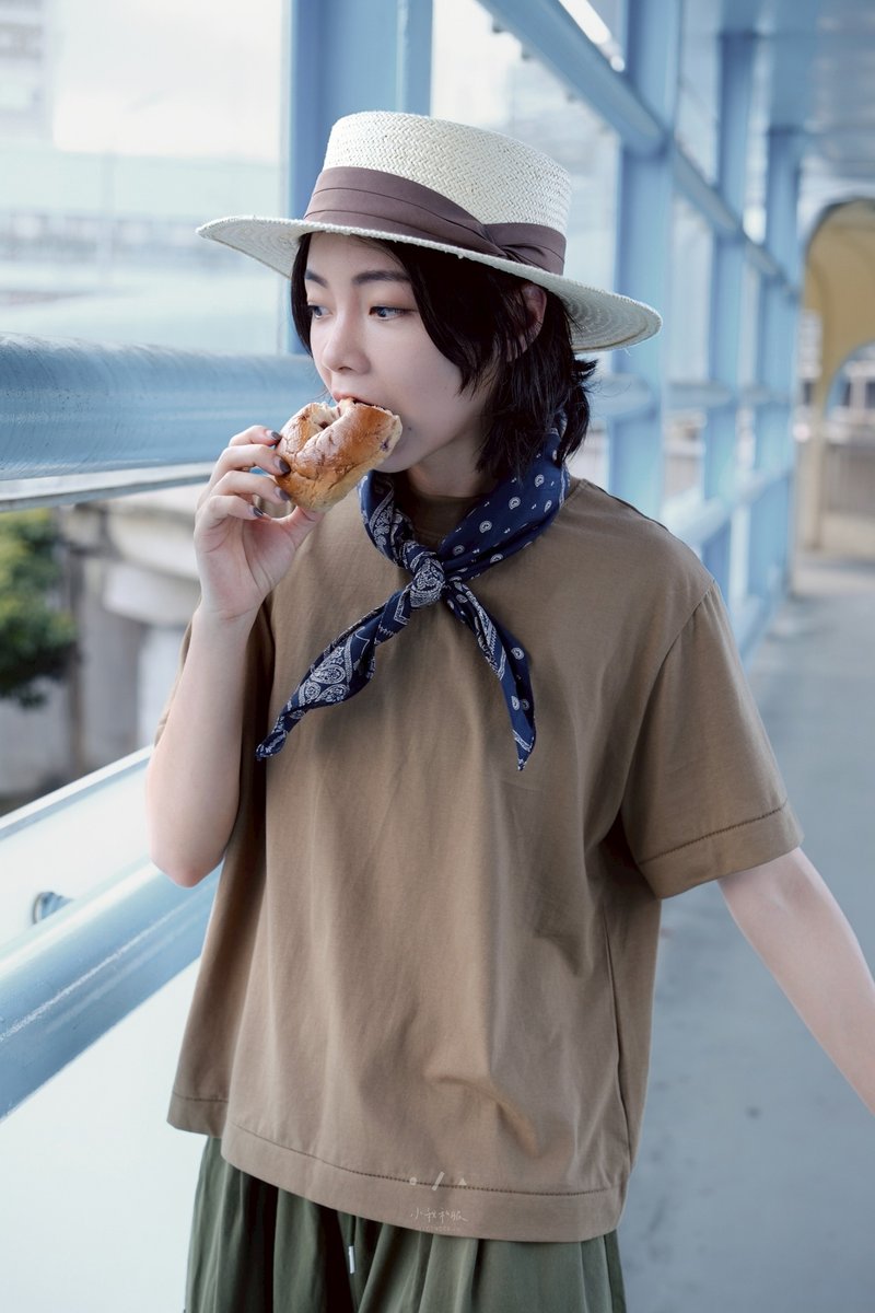 基础代谢小版短袖TEE - 2色 -  基础咖 - 女装 T 恤 - 棉．麻 咖啡色