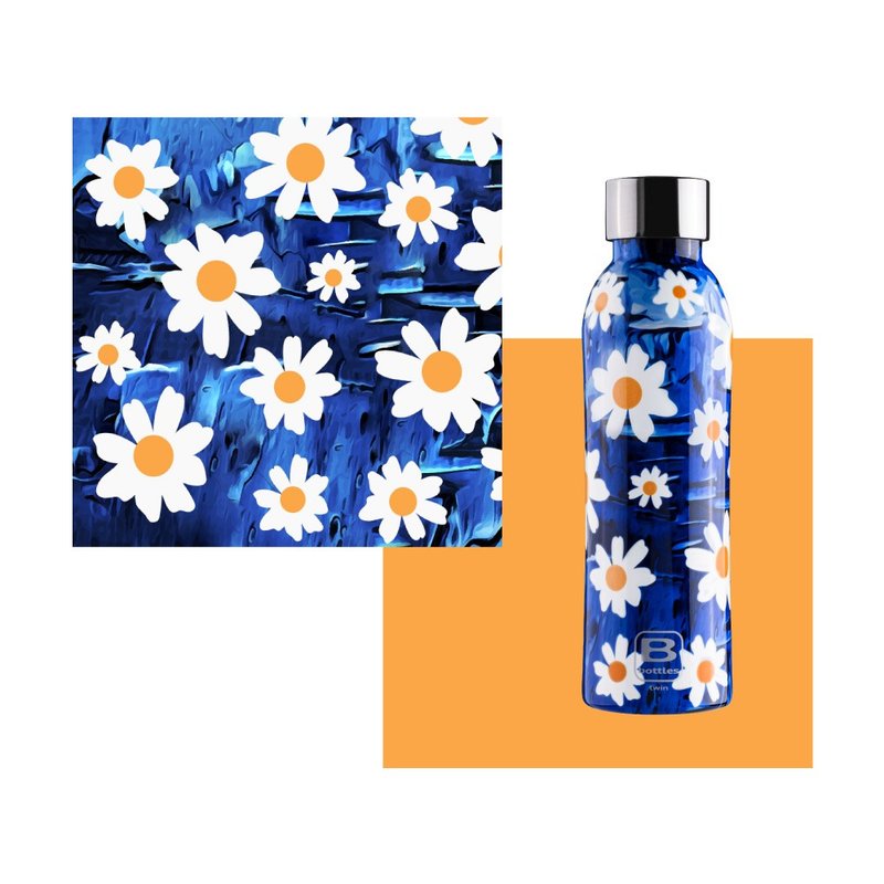 BUGATTI清新小雏菊保温瓶500ml - 保温瓶/保温杯 - 其他金属 蓝色