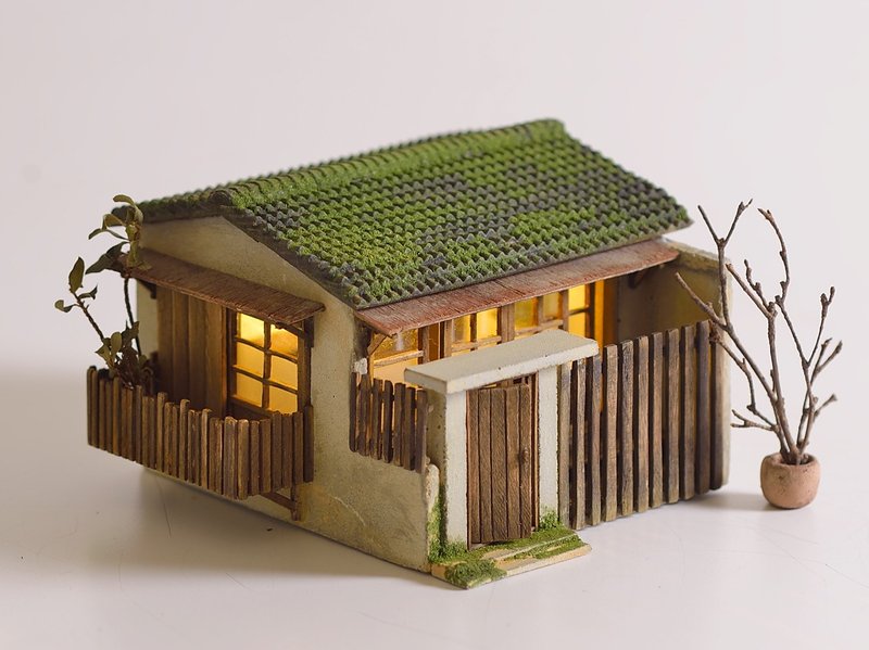 水泥老屋创作-日式青苔庭院老屋 - 摆饰 - 水泥 咖啡色