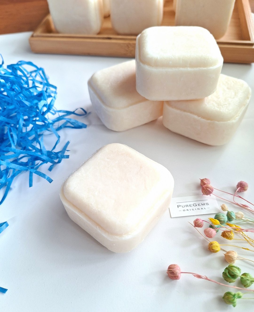 PUREGEMS 。超值 新经济 清洁 提案。 集合皂边 手工皂。 - 肥皂/手工皂 - 其他材质 白色