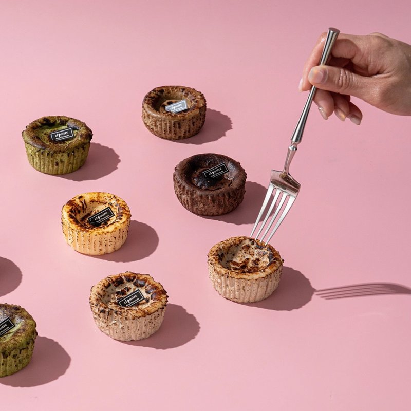 8cm迷你巴斯克蛋糕 2+2/组 原味雪莉 + 栗子苦甜巧克力 - 蛋糕/甜点 - 新鲜食材 