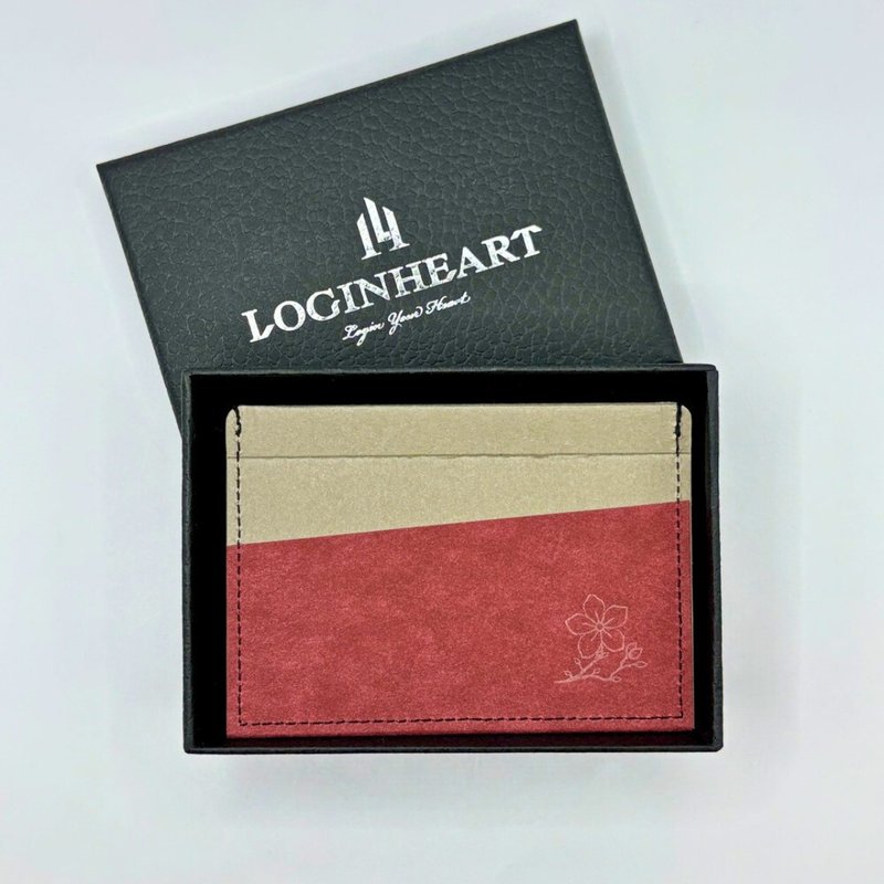 五福梅_热情红灰 全防护屏蔽感应卡夹 5卡层皆受屏蔽 防盗刷消磁 - 皮夹/钱包 - 环保材料 