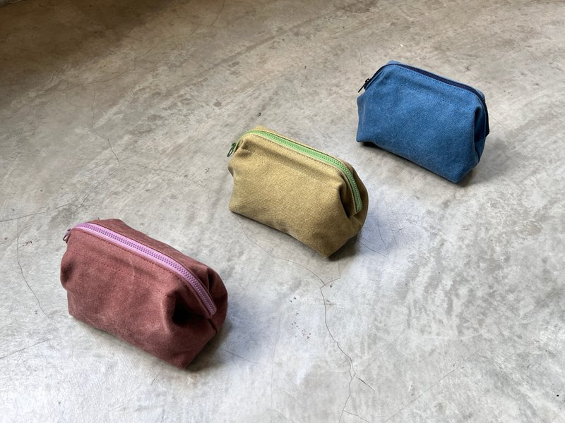 多用收纳口金包 - 化妆包/杂物包 - 棉．麻 多色