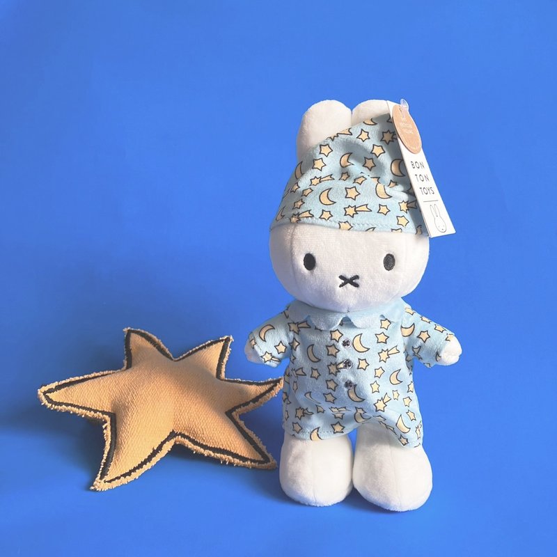 BON TON TOYS Miffy米菲兔填充玩偶- 晚安兔 蓝 24cm - 玩偶/公仔 - 聚酯纤维 蓝色