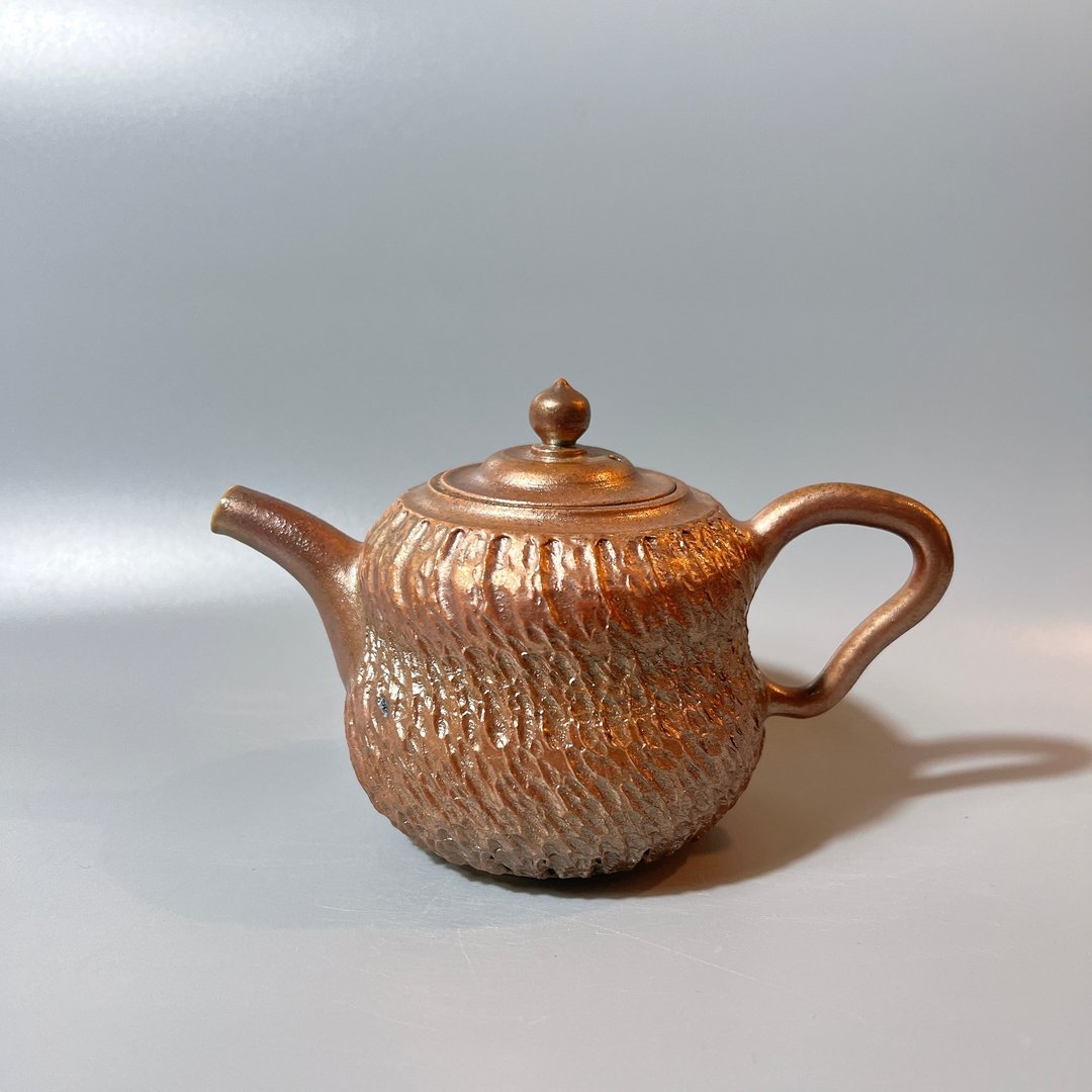 柴烧金属光泽金彩风化肌理茶壶 / 容量200cc - 茶具/茶杯 - 陶 