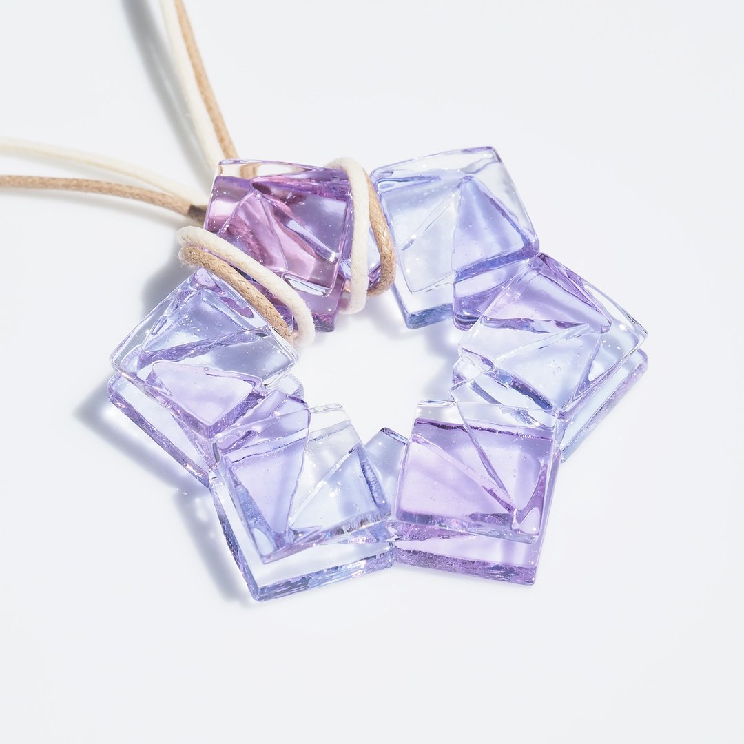 [Special] Crystal Glass (Crystal [U]) Necklace [Made-to-Order] - 项链 - 玻璃 紫色