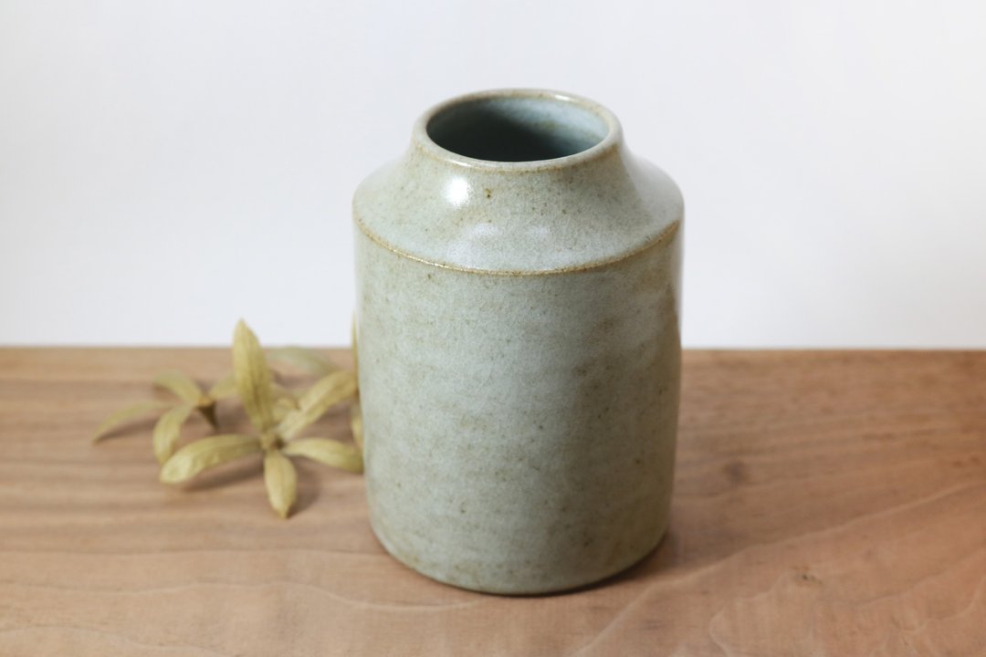 墨蓝梅灰瓶 - 花瓶/陶器 - 陶 