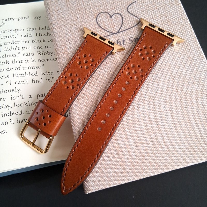 【情人节/生日礼物】手工皮革 Apple Watch 表带 / 意大利植鞣革 - 表带 - 真皮 