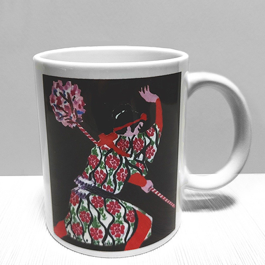 花四天 歌舞伎插画瓷器马克杯 - 其他杯子 - 瓷 白色