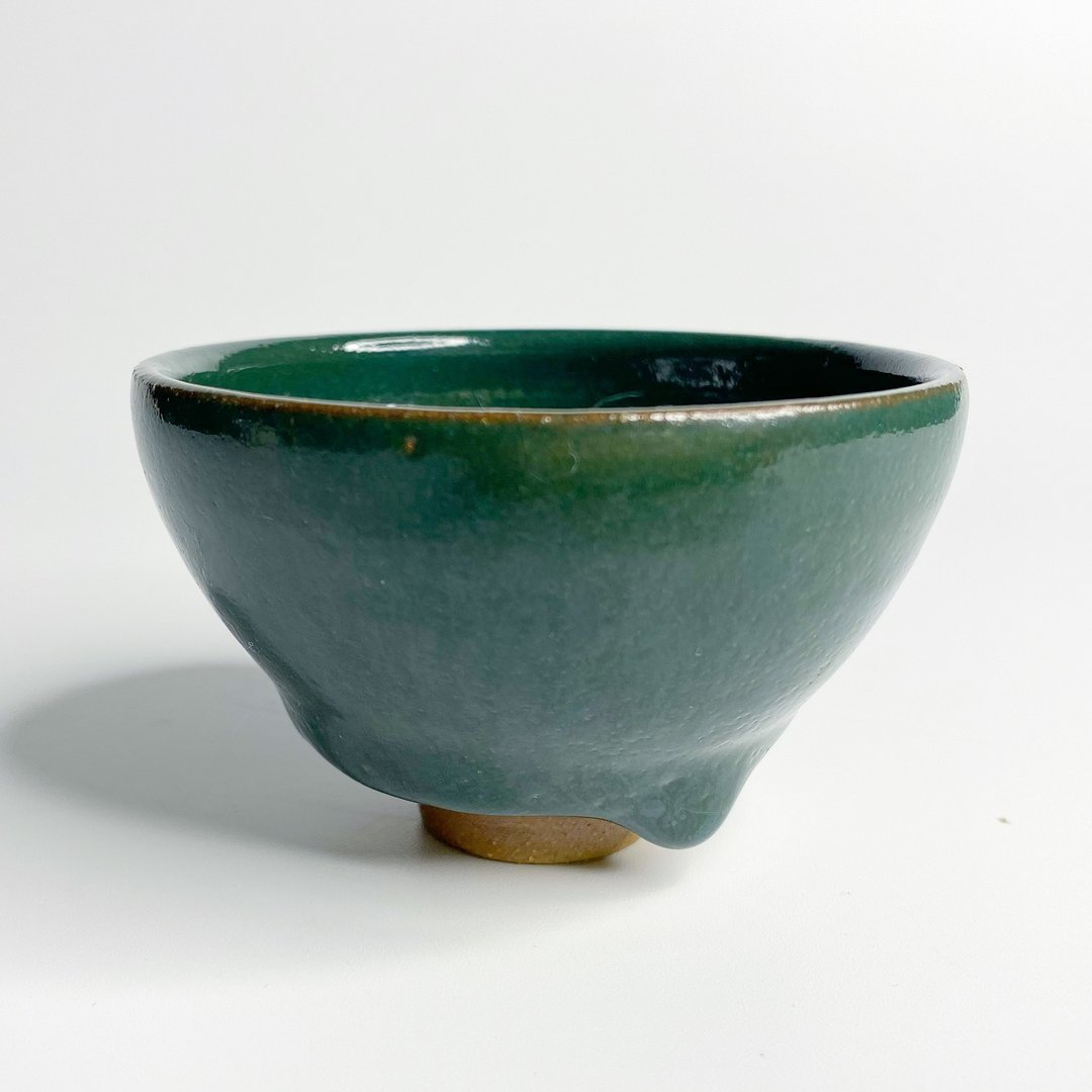 绿釉 l 纯手工小碗 - 茶具/茶杯 - 陶 绿色