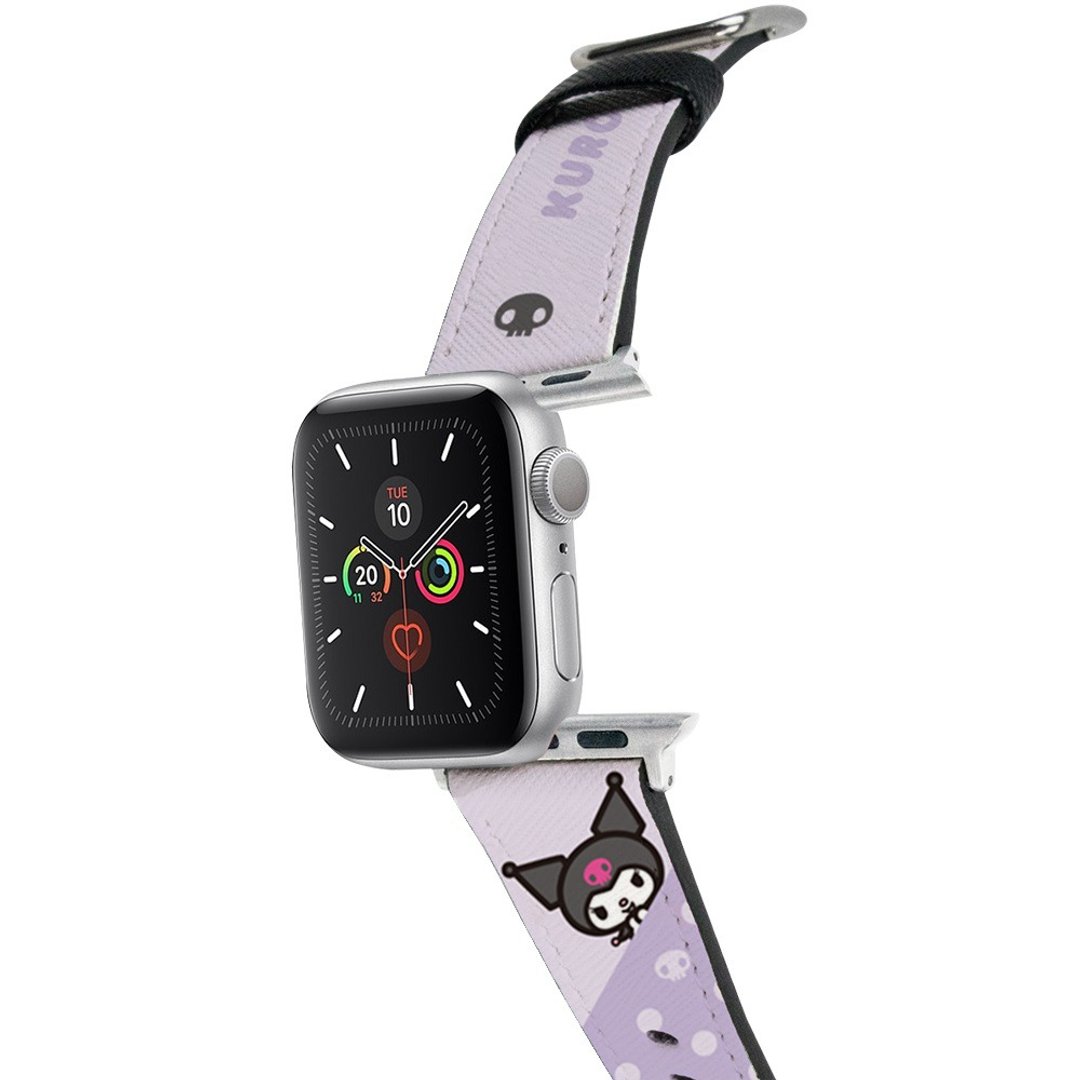 【Hong Man】三丽鸥系列 Apple Watch 皮革表带 点点酷洛米 - 表带 - 人造皮革 紫色