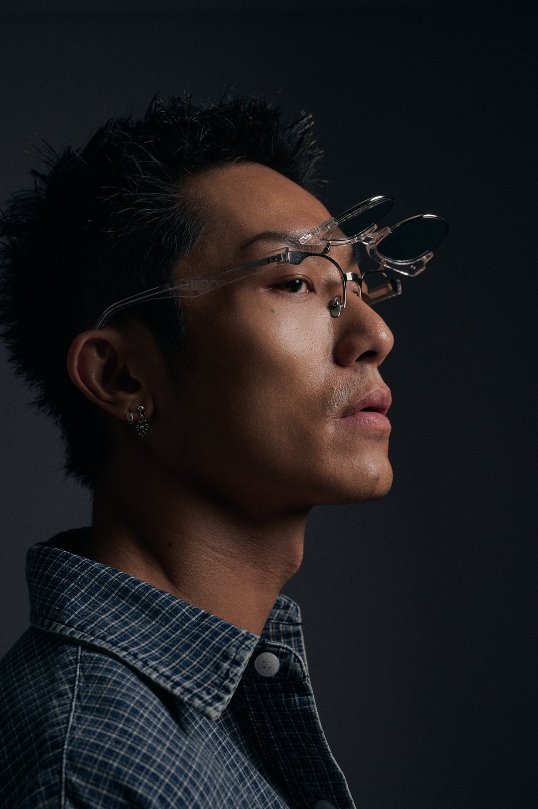 idealism x VATIC Flip-up browline glasses 可掀式眉框墨镜 黑框 - 墨镜 - 其他材质 黑色