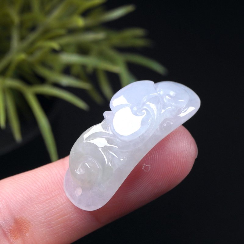 【愿·事事如意】冰种如意手牌 | 裸石 | 天然缅甸翡翠A货 | 送礼 - 手链/手环 - 玉石 白色