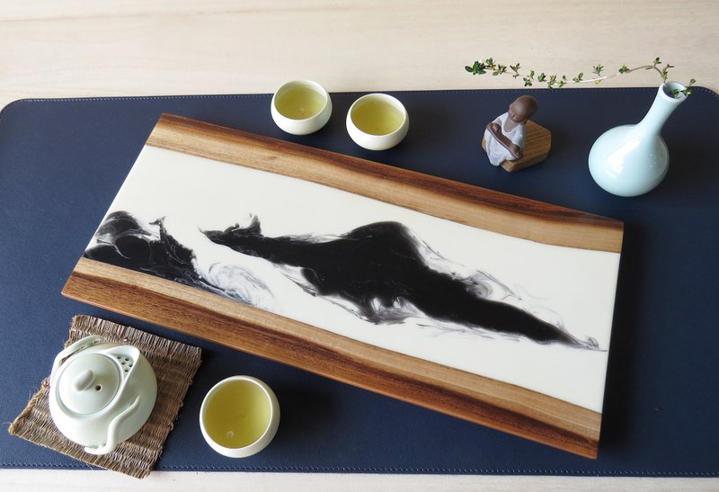 HO MOOD 解构系列—手作 原木仿石 茶盘(凤岭) - 杯垫 - 木头 白色