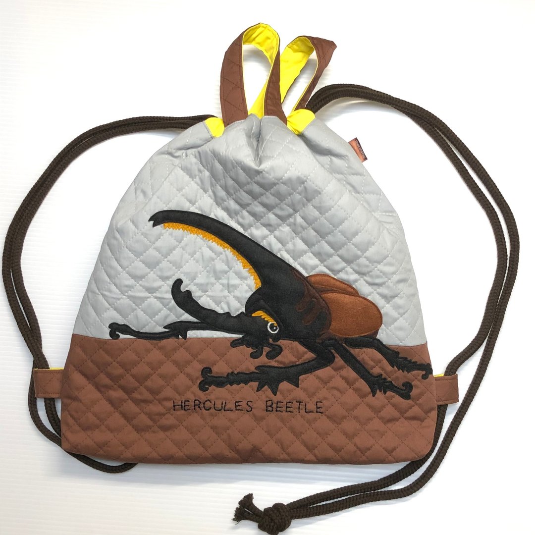 Hercules Beetle Backpack - Gray and Brown - 背包/袋子 - 棉 咖啡色