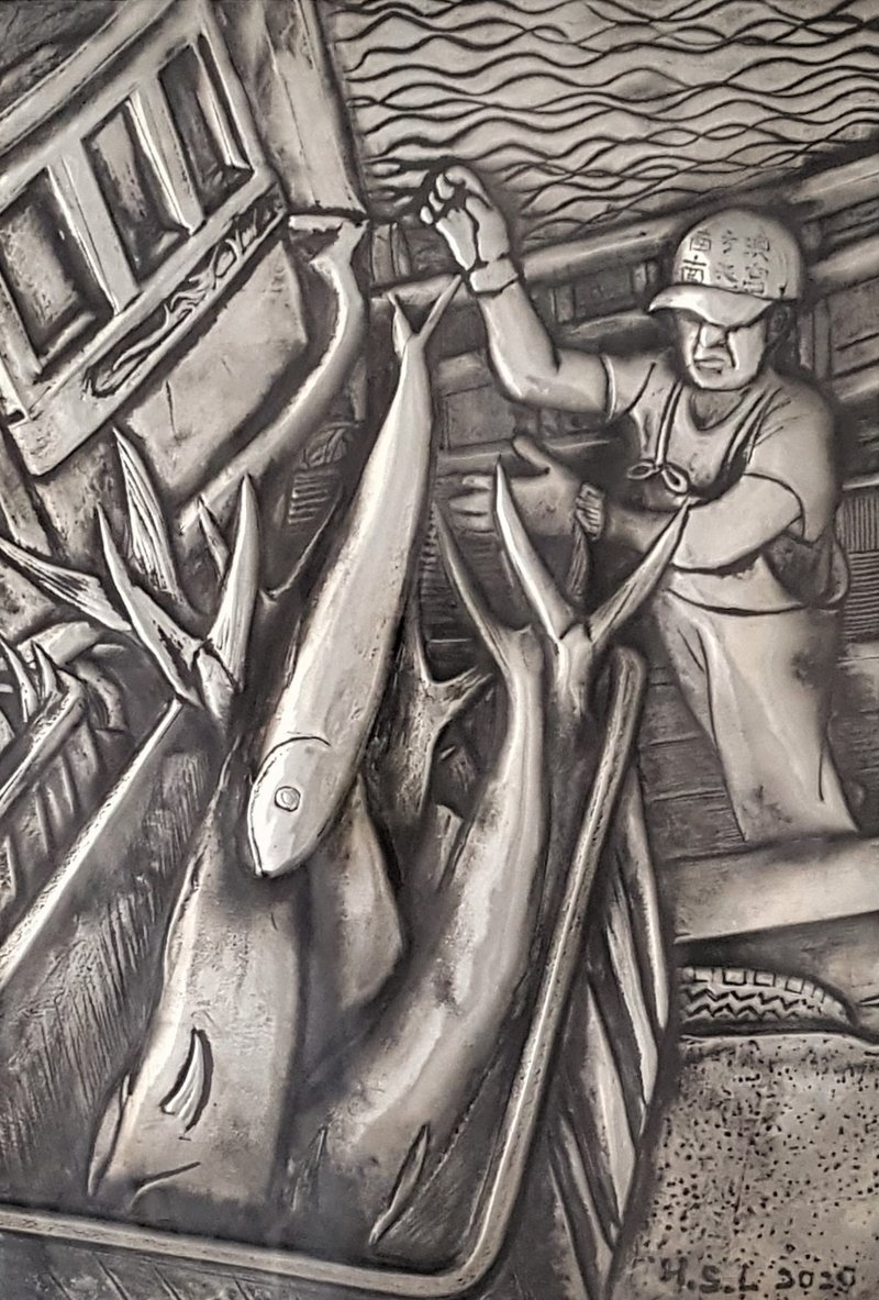 锡雕  南方澳飞虎大丰收 画框 - 海报/装饰画/版画 - 其他材质 