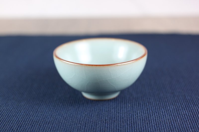 【送礼自用】70ml 天青汝窑 圆满茶杯 莺歌陶艺名家叶敏祥作 - 茶具/茶杯 - 瓷 