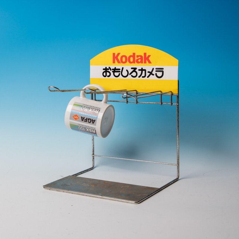 桑惠商号  KODAK 柯达 昭和 日本制 桌上型吊挂展示架 - 摆饰 - 其他金属 灰色