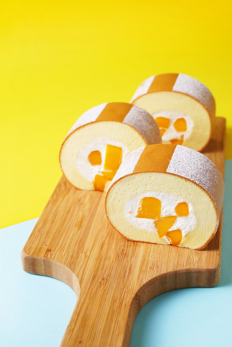 芒果鲜乳卷 - 蛋糕/甜点 - 新鲜食材 橘色