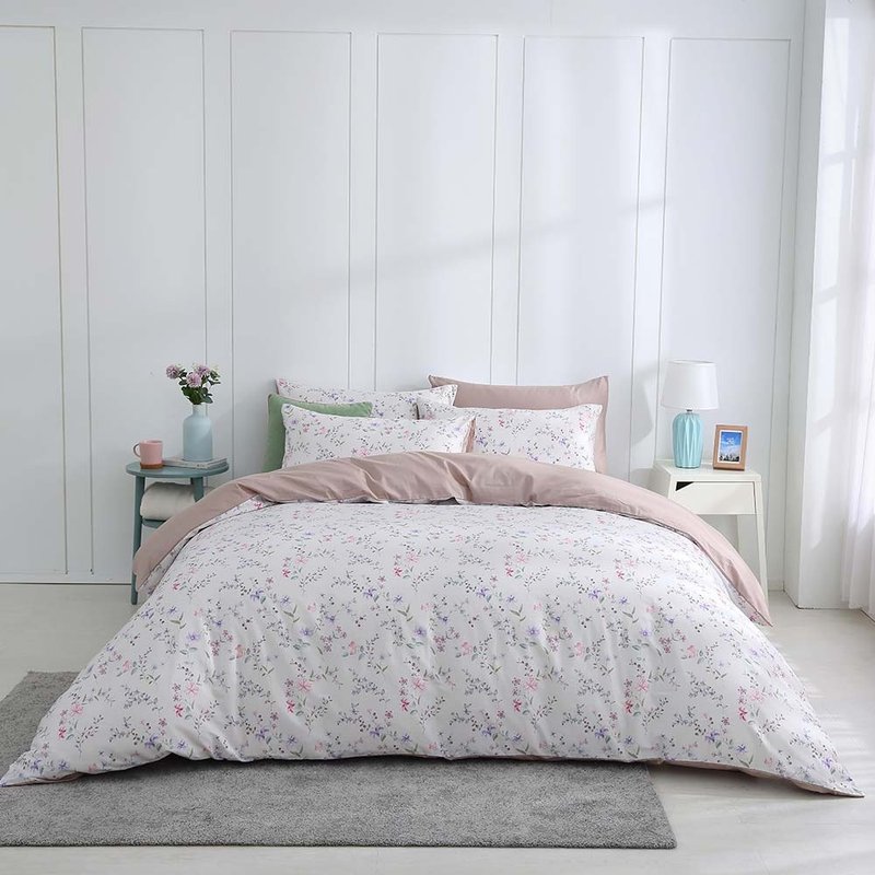 鸿宇 300织美国棉 薄被套床包组 凯辛(双人/加大/特大) - 寝具 - 棉．麻 白色