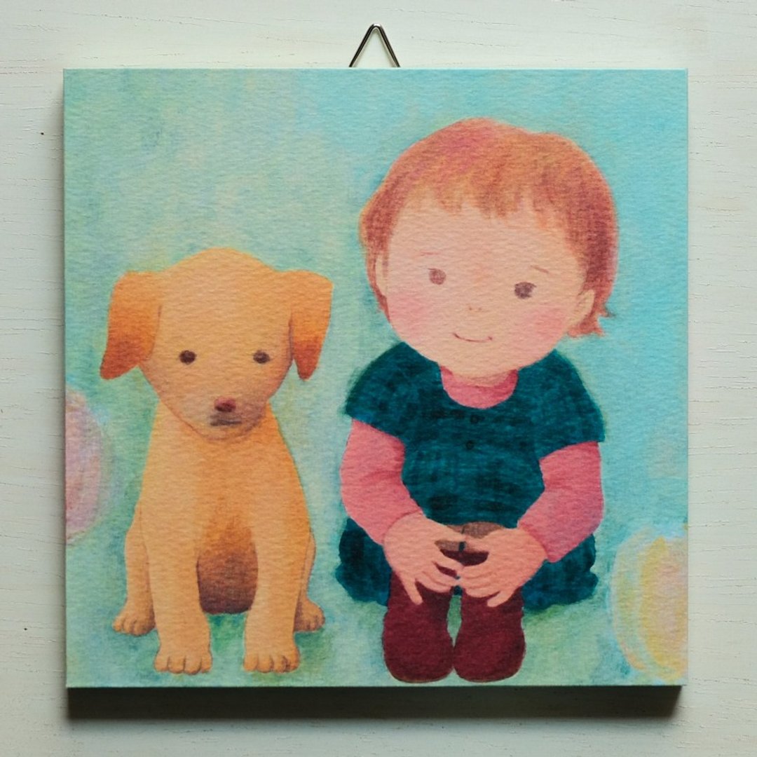 Art panel No.11 / I'll listen to anything - 海报/装饰画/版画 - 纸 绿色