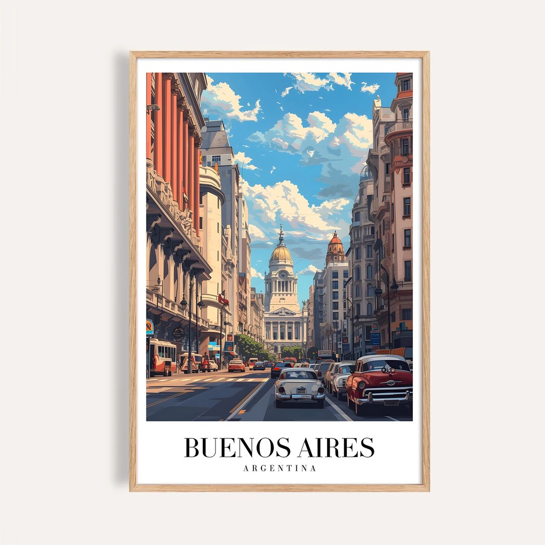 布宜诺斯艾利斯 Buenos Aires / 城市景观插画海报 挂画 - 海报/装饰画/版画 - 纸 