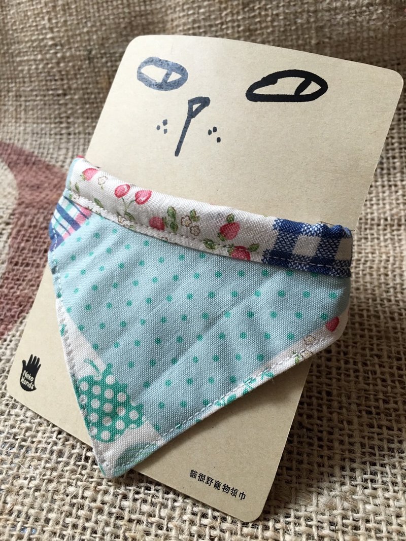 猫很野宠物领巾 - 项圈/牵绳 - 棉．麻 绿色