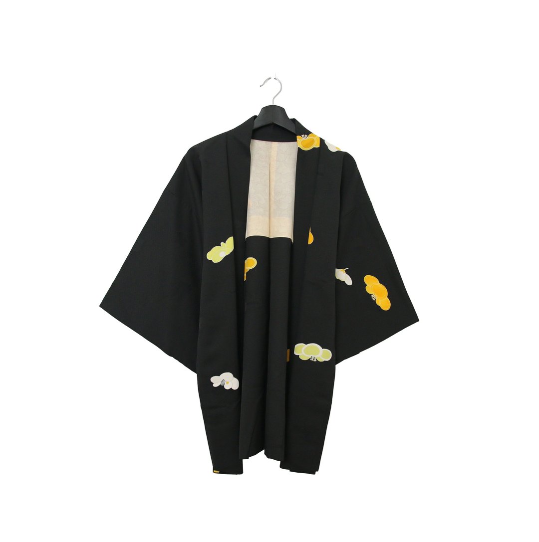 Back to Green-日本带回羽织 亮丽 花朵图样  /vintage kimono - 女装休闲/机能外套 - 丝．绢 