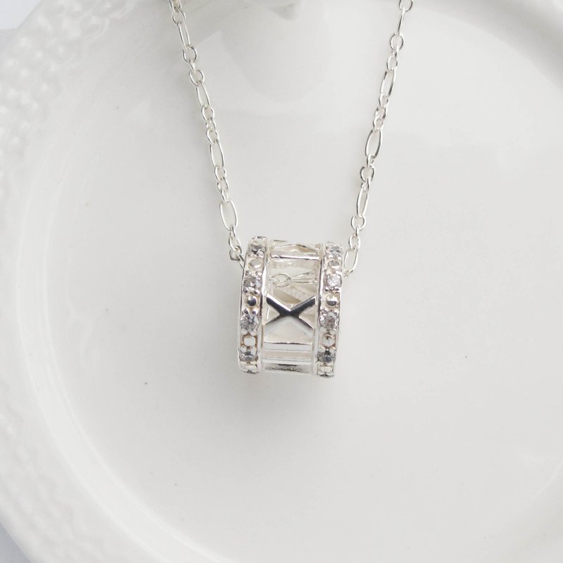 【美钻银饰】罗马数字密码 | 个性女链 925纯银项链 | 大员囡仔 - 项链 - 纯银 银色