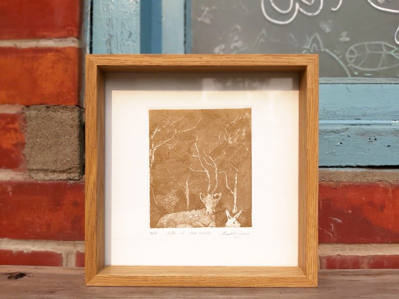 【铜版画】Life in the woods - 传统版画/手工印刷 - 海报/装饰画/版画 - 纸 金色