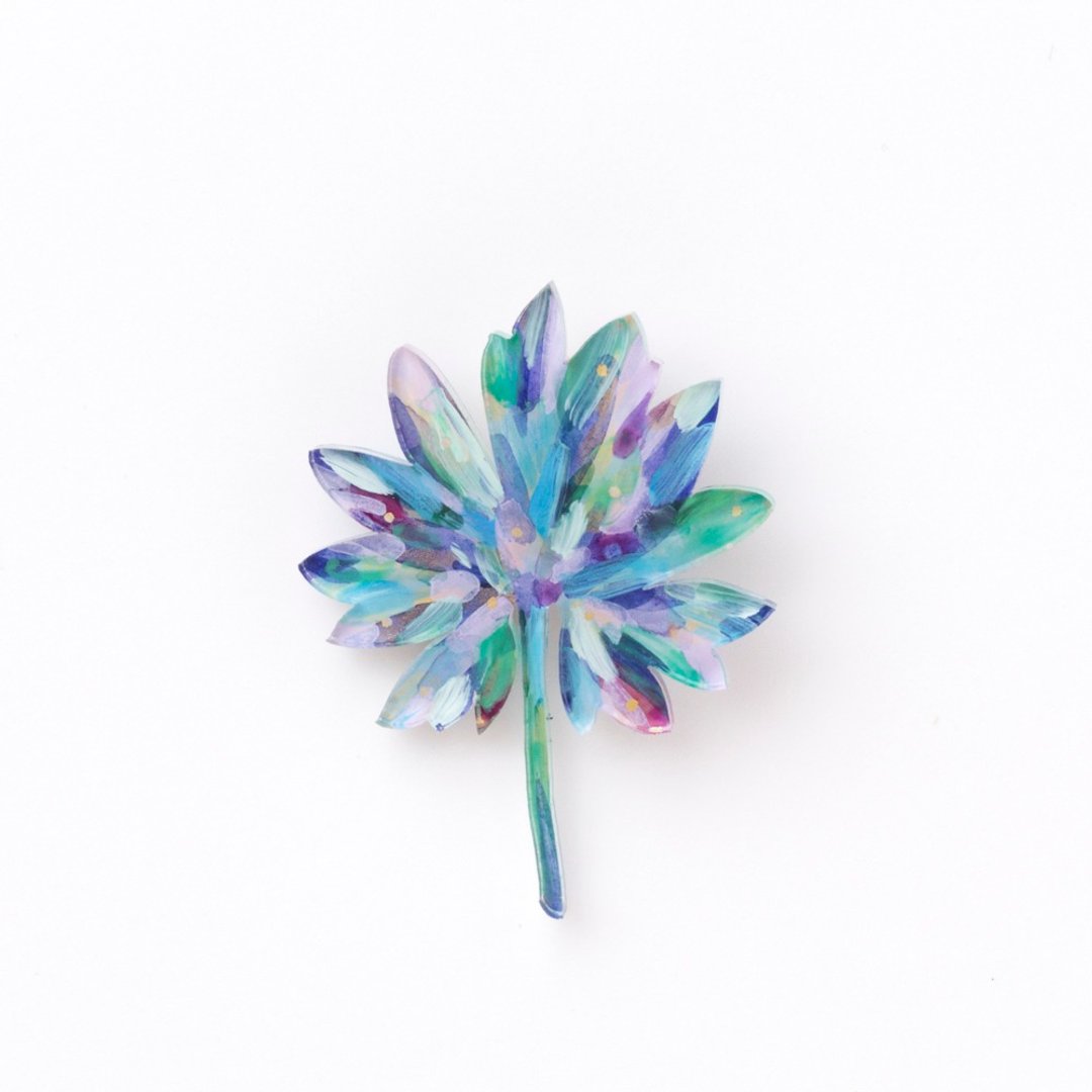 brooch 【leaf】 - 胸针 - 压克力 蓝色