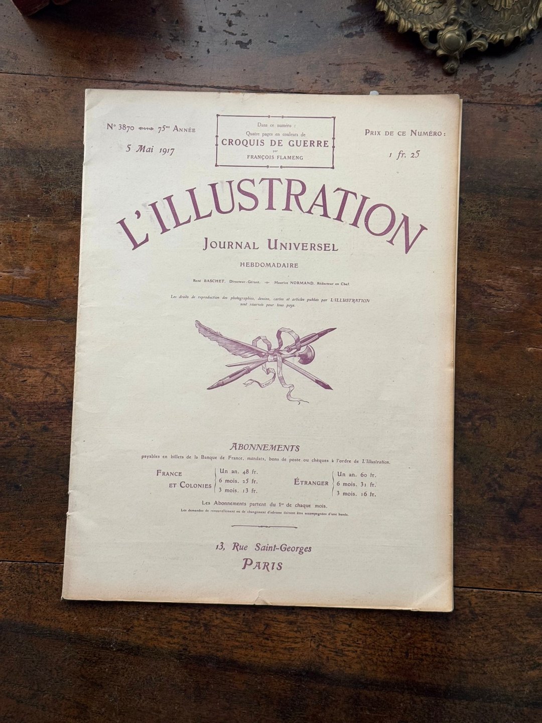 50095-经典百年法国周刊LILLUSTRATION 画报 1917年版 - 刊物/书籍 - 纸 