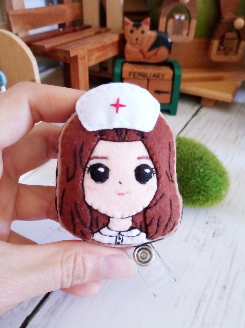 Q版护理师伸缩证件夹~长发~不织布 - 名片夹/名片盒 - 聚酯纤维 多色