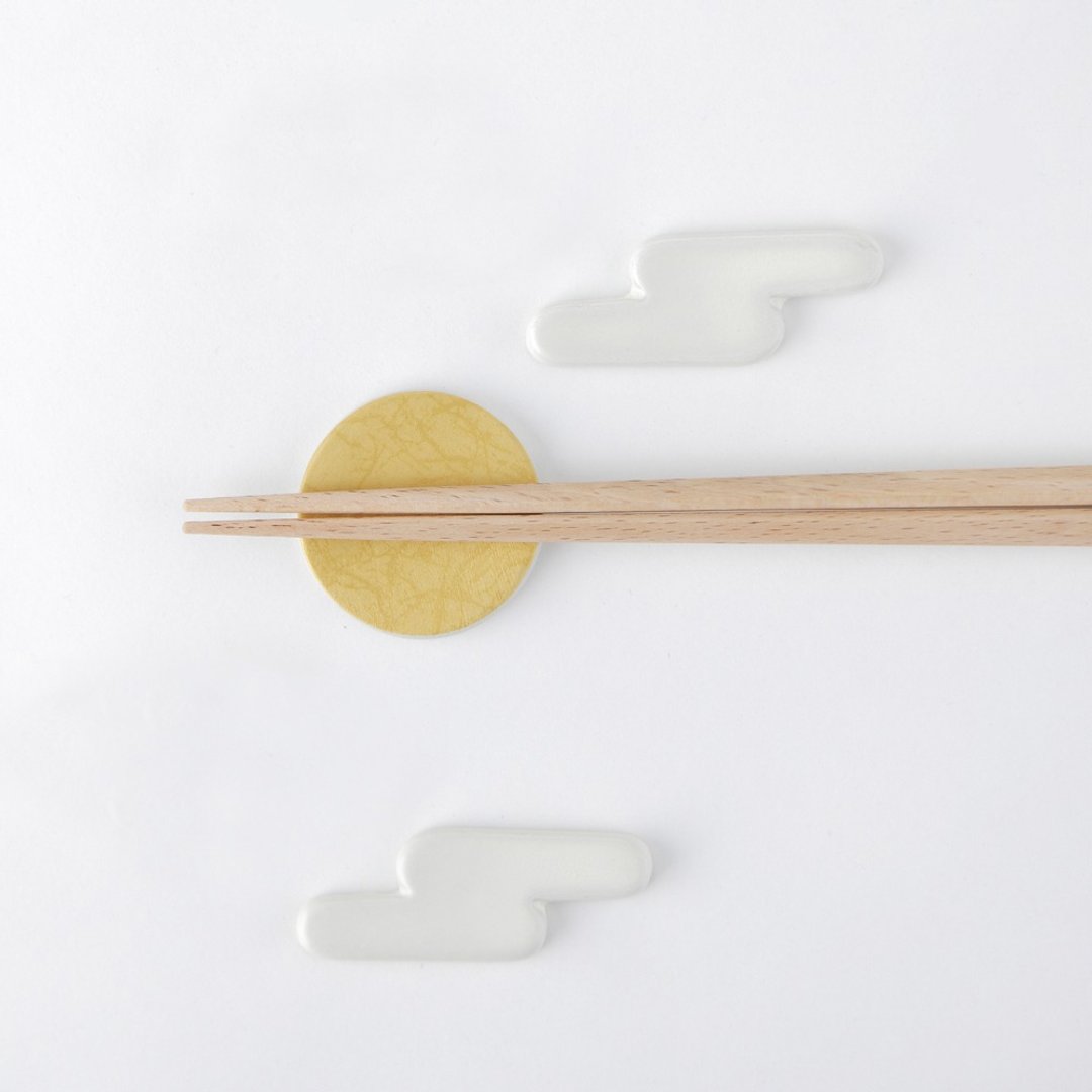 Cloud Moon Chopstick Rests / Set of 2 - 筷子/筷架 - 瓷 