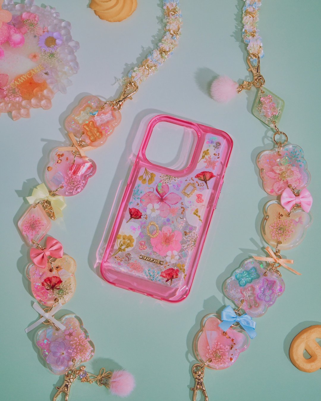 忘忧镜格纹押花半透明手机保护壳【Iphone Only】 - 手机壳/手机套 - 粘土 粉红色