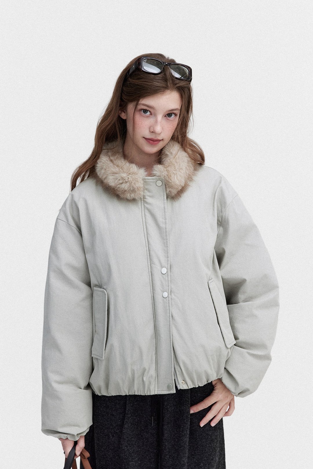 北欧复古 / 仿水貂毛羽绒服 / 90白鸭绒 - 女装休闲/机能外套 - 其他材质 多色