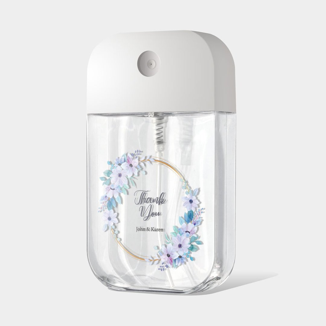 婚礼小物 紫色花圈 酒精瓶 防疫用品 收纳瓶 PU044 - 收纳用品 - 塑料 紫色