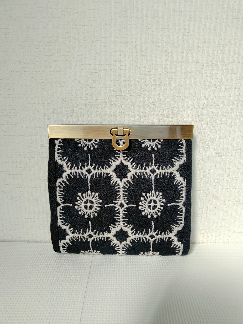 Minapelhonen 海葵双折钱包 - 皮夹/钱包 - 棉．麻 蓝色