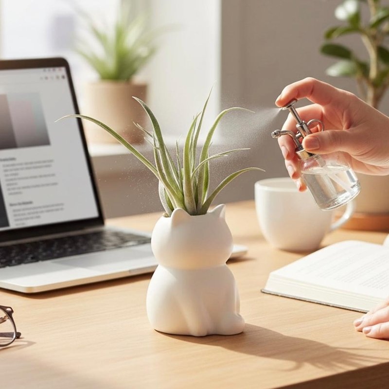 白喵系居家空气凤梨仿真绿植 - 摆饰 - 塑料 绿色